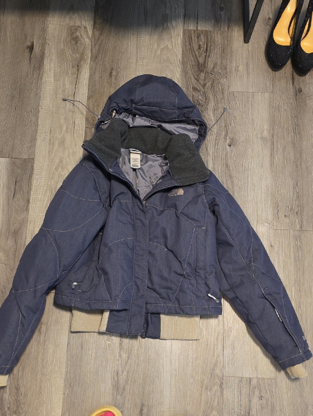 The North Face Navy Hooded Insulated Jacket